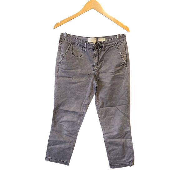 CHINO By Anthropologie Cropped Slim Cotton Blend Pants Size 28 - Picture 3 of 7